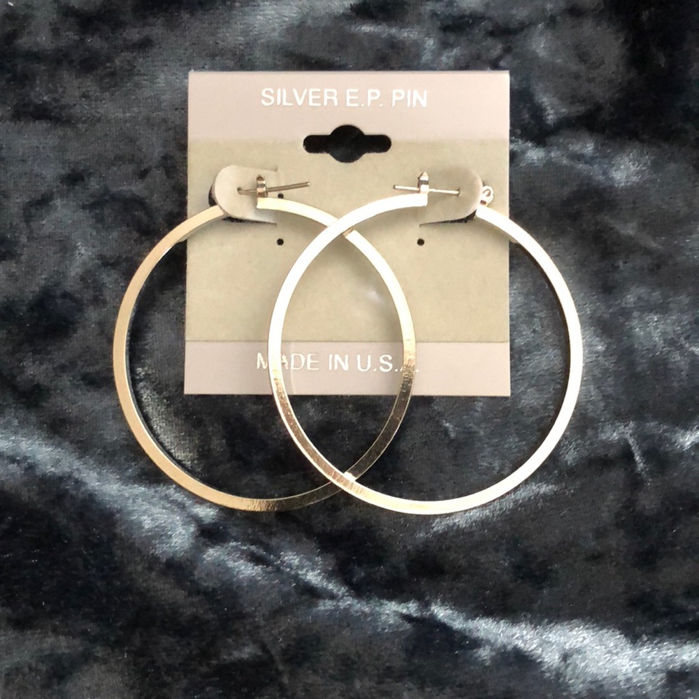 Silver hoop earrings